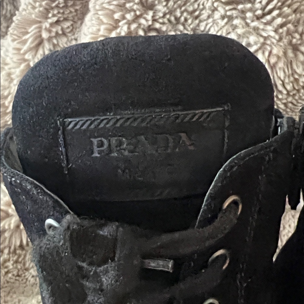 Prada Black Lace Up Boots - Picture 4 of 8